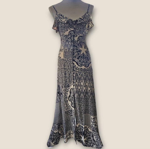 Black & Cream Pattern Maxi Dress - Picture 2 of 6